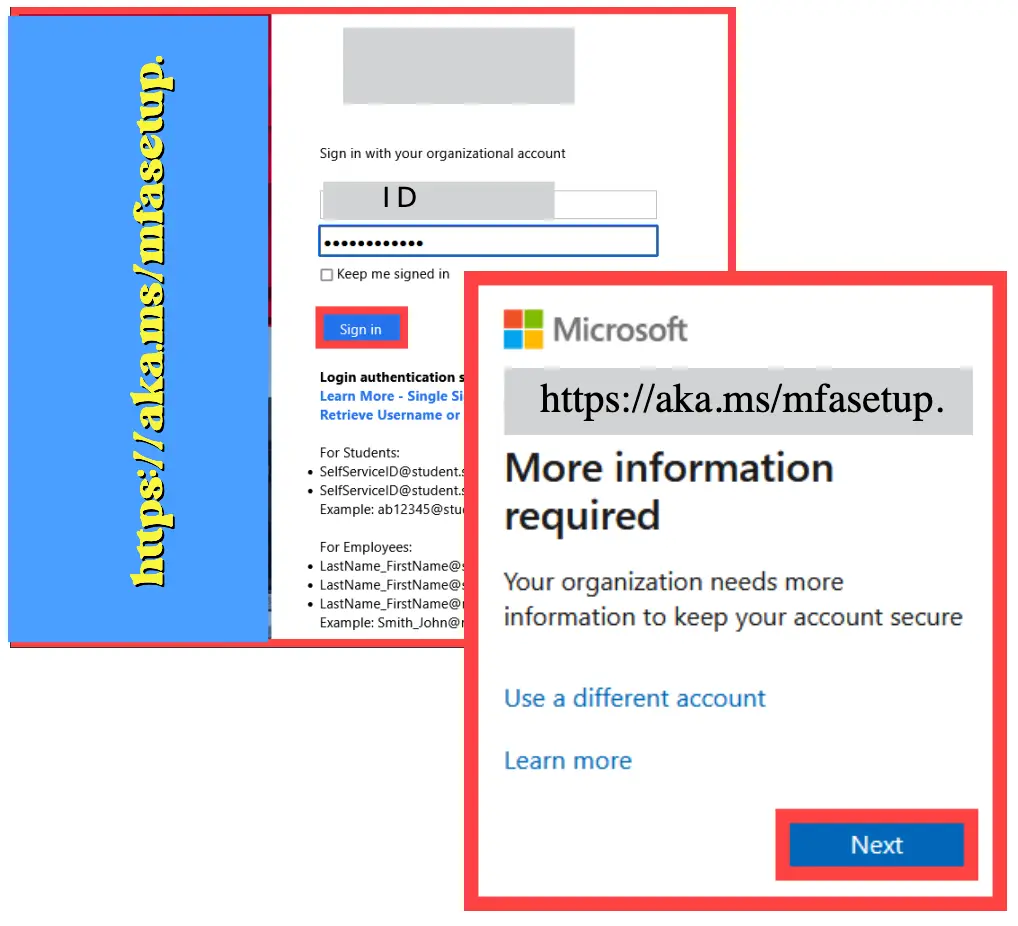 VISIT https://aka.ms/mfasetup o